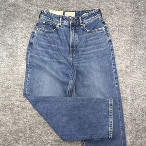 Everlane High-Rise Straight Leg Jeans - Medium Blue Wash